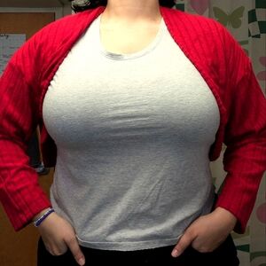 Cropped Bowlero Red Cardigan